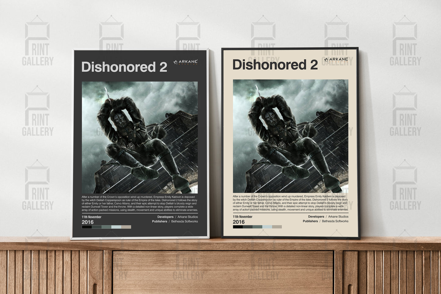 Dishonored 2 Video Game Poster & Digital Download