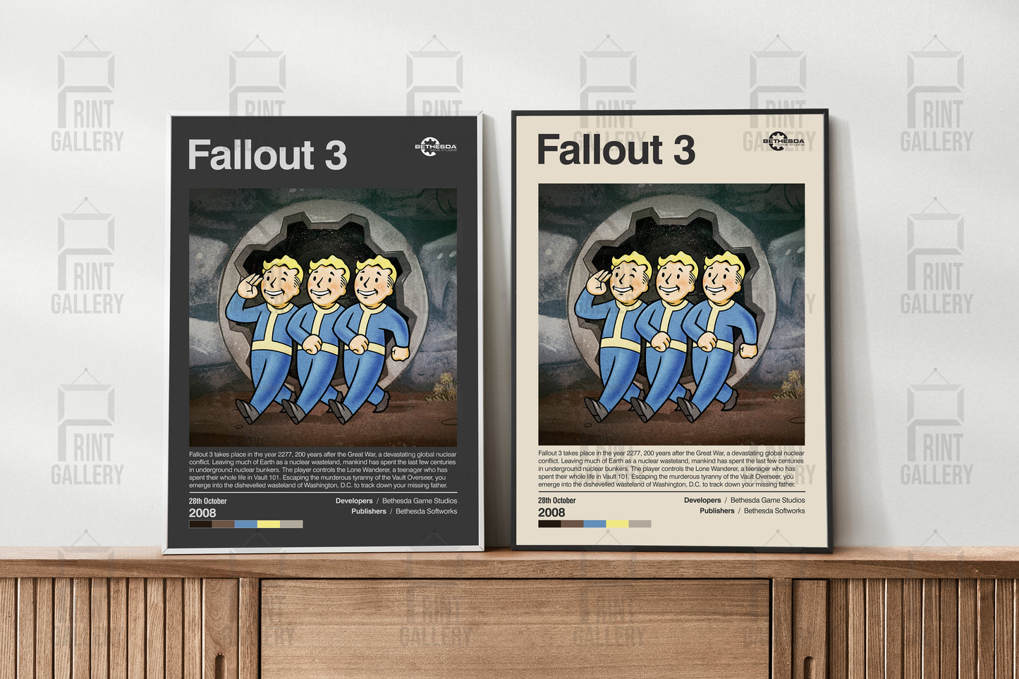 Fallout 3 Video Game Poster & Digital Download