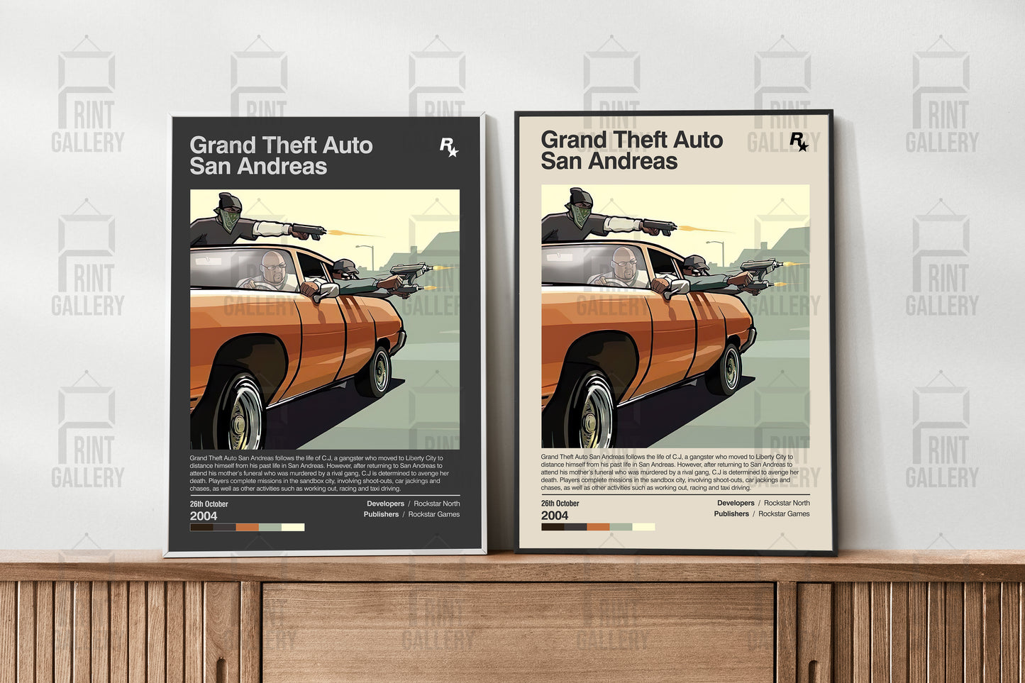 Grand Theft Auto San Andreas Video Game Poster & Digital Download