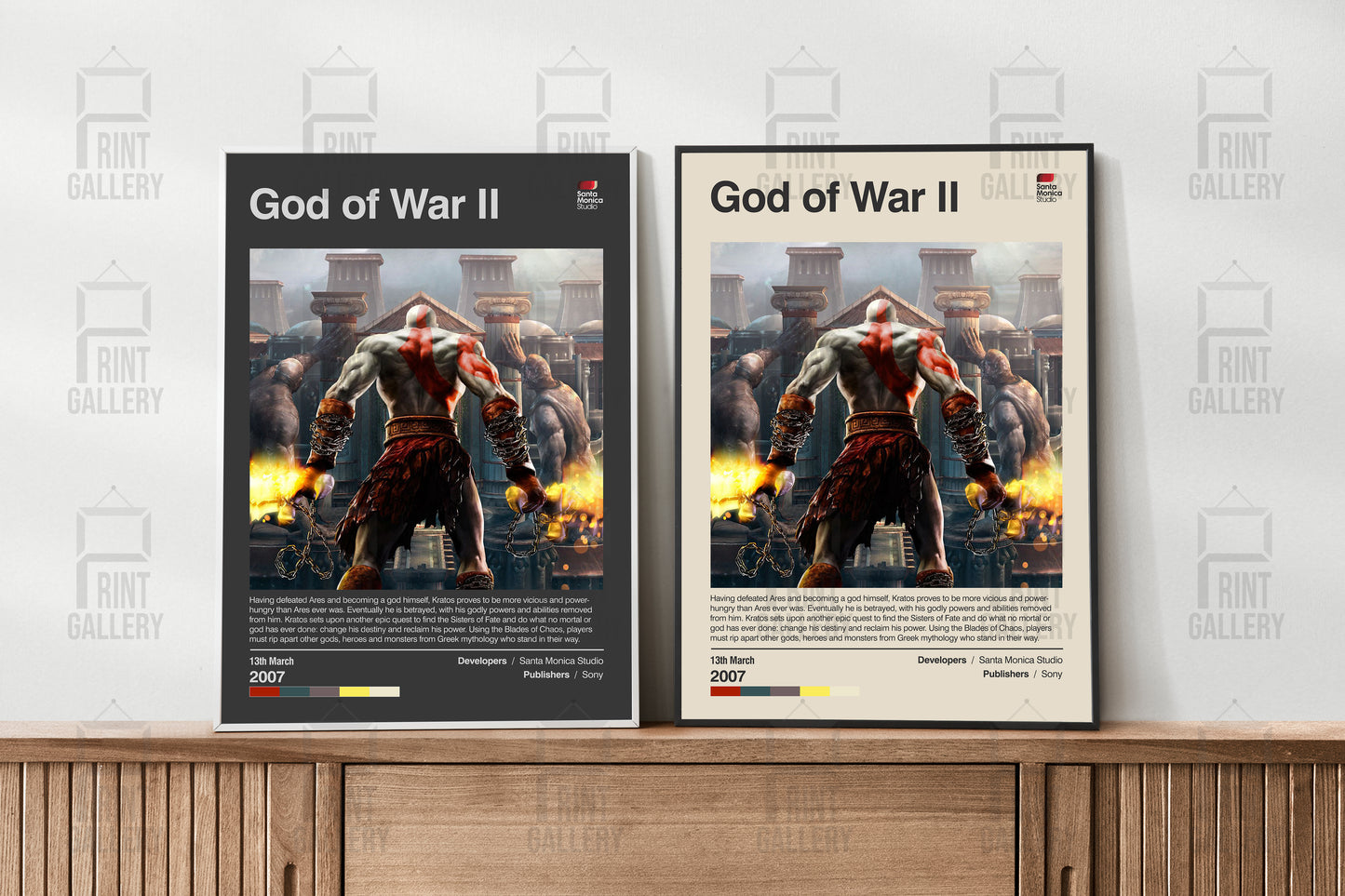 God of War 2 Video Game Poster & Digital Download