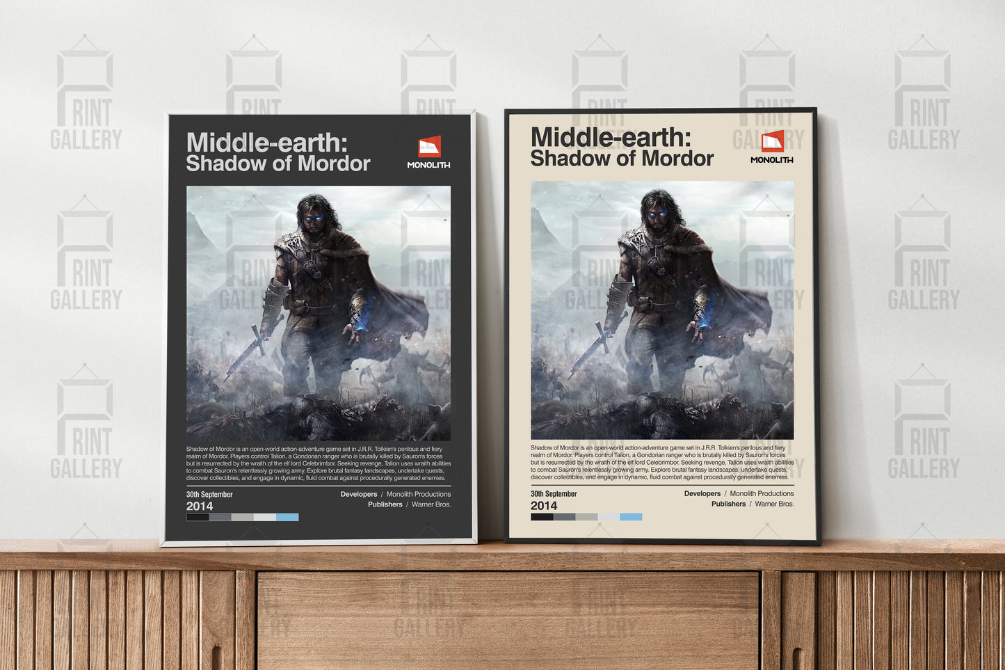Middle-earth: Shadow of Mordor Video Game Poster & Digital Download