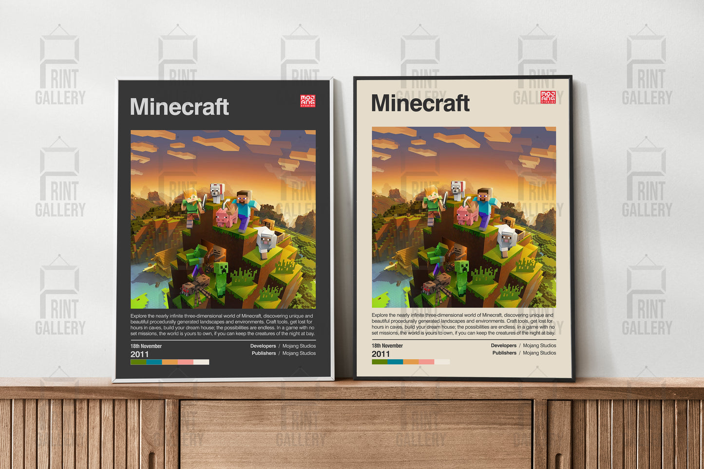 Minecraft Video Game Poster & Digital Download