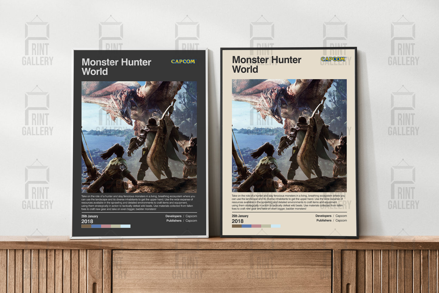 Monster Hunter World Video Game Poster & Digital Download