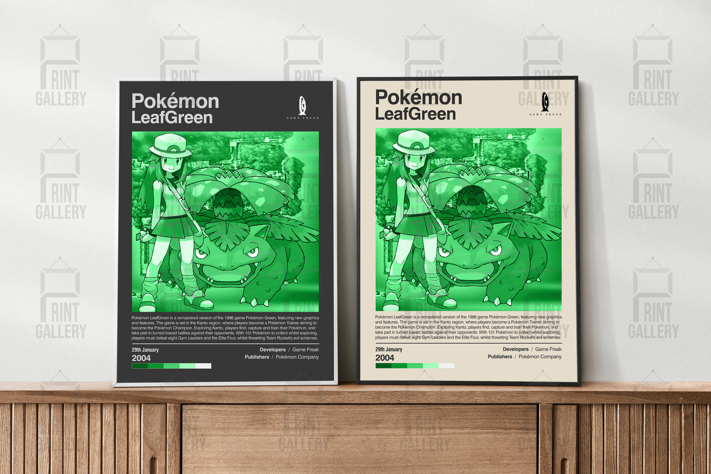 Pokémon LeafGreen Video Game Poster & Digital Download