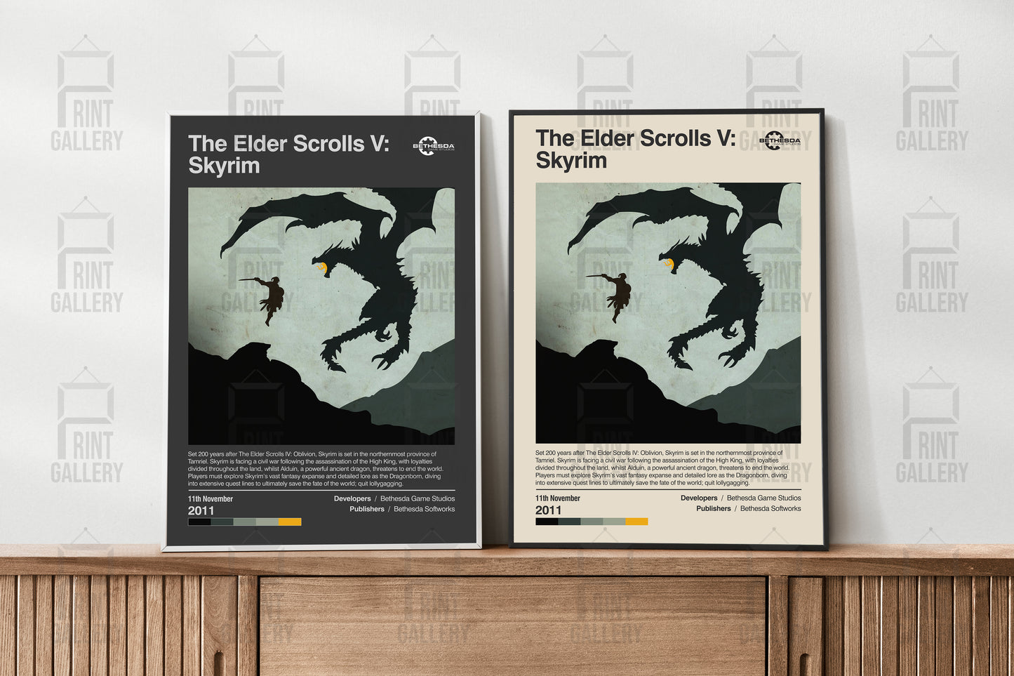 The Elder Scrolls V: Skyrim Video Game Poster & Digital Download