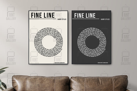 Fine Line- Harry Styles Vinyl Lyric Poster
