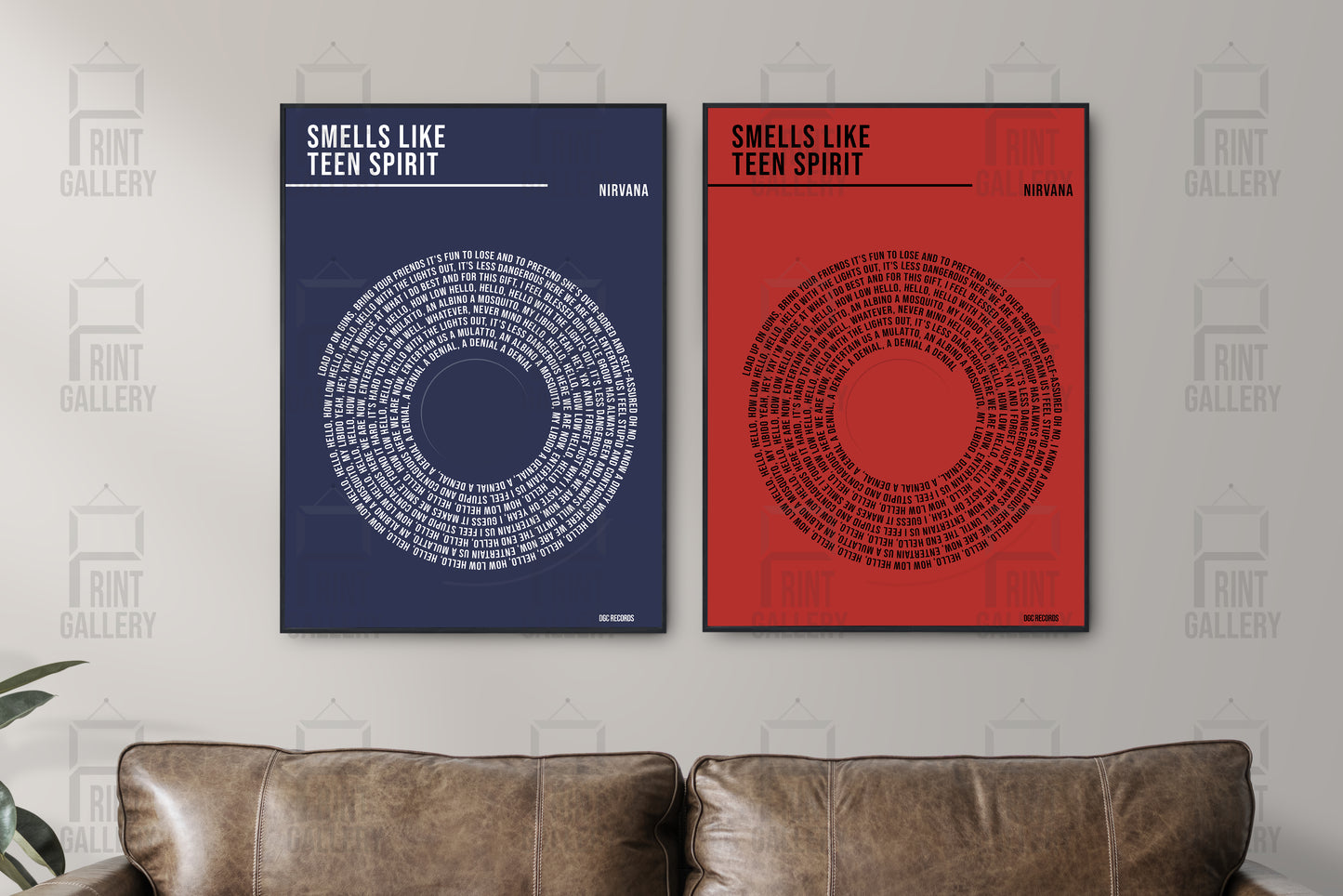 Smells Like Teen Spirit- Nirvana Vinyl Lyric Poster