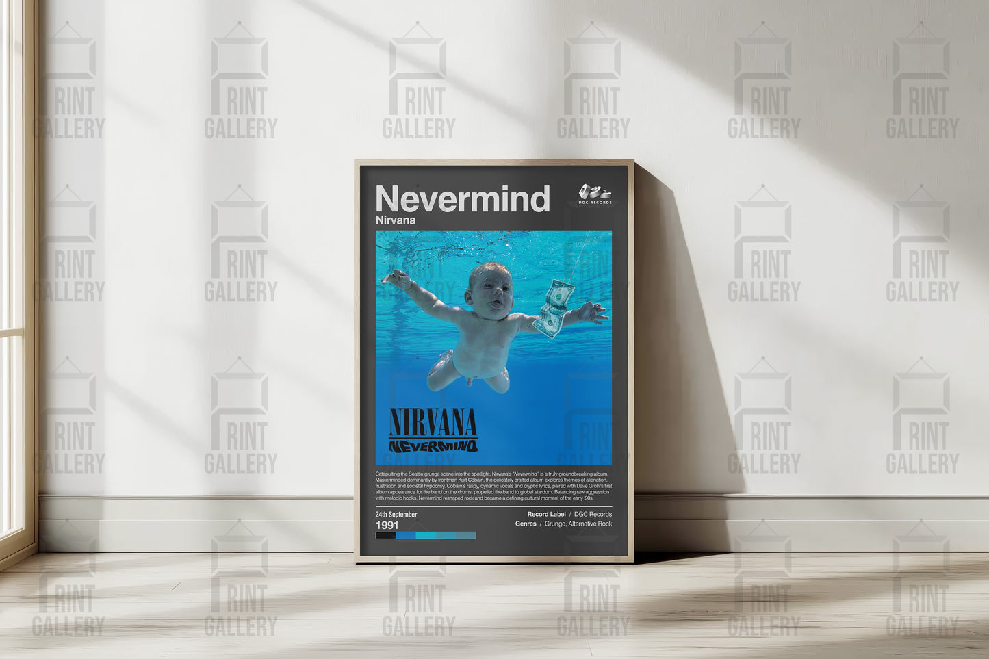 Nevermind- Nirvana Album Poster