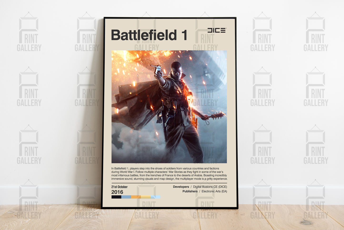Battlefield 1 Video Game Poster & Digital Download