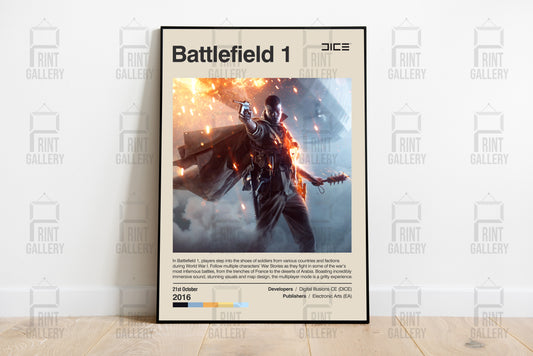 Battlefield 1 Video Game Poster & Digital Download