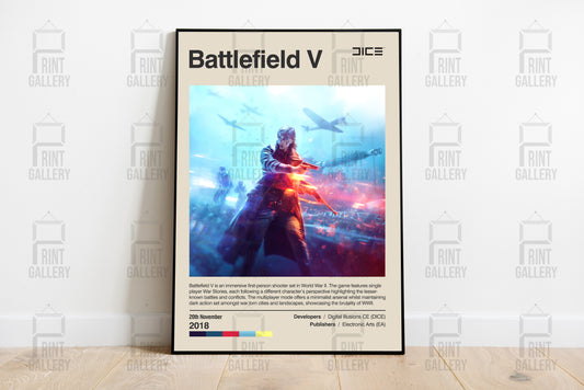 Battlefield V Video Game Poster & Digital Download