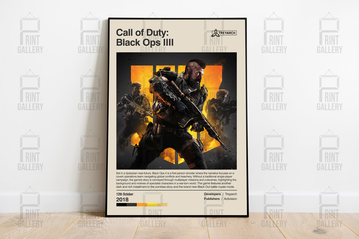 Call of Duty Black Ops IIII Video Game Poster & Digital Download