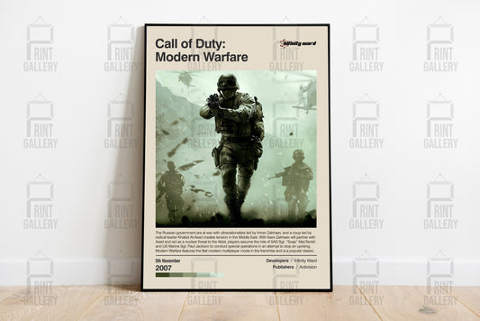 Call of Duty 4 Modern Warfare Video Game Poster & Digital Download