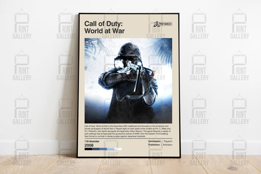 Call of Duty 5 World at War Video Game Poster & Digital Download