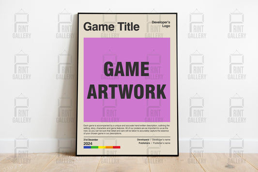 Personalised Custom Video Game Poster & Digital Download