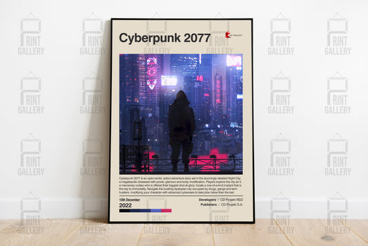 Cyberpunk 2077 Video Game Poster & Digital Download