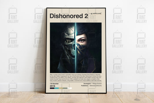 Dishonored 2 Video Game Poster & Digital Download