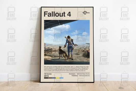 Fallout 4 Video Game Poster & Digital Download