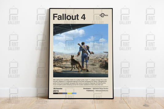 Fallout 4 Video Game Poster & Digital Download