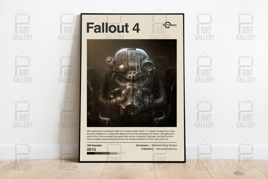 Fallout 4 Video Game Poster & Digital Download