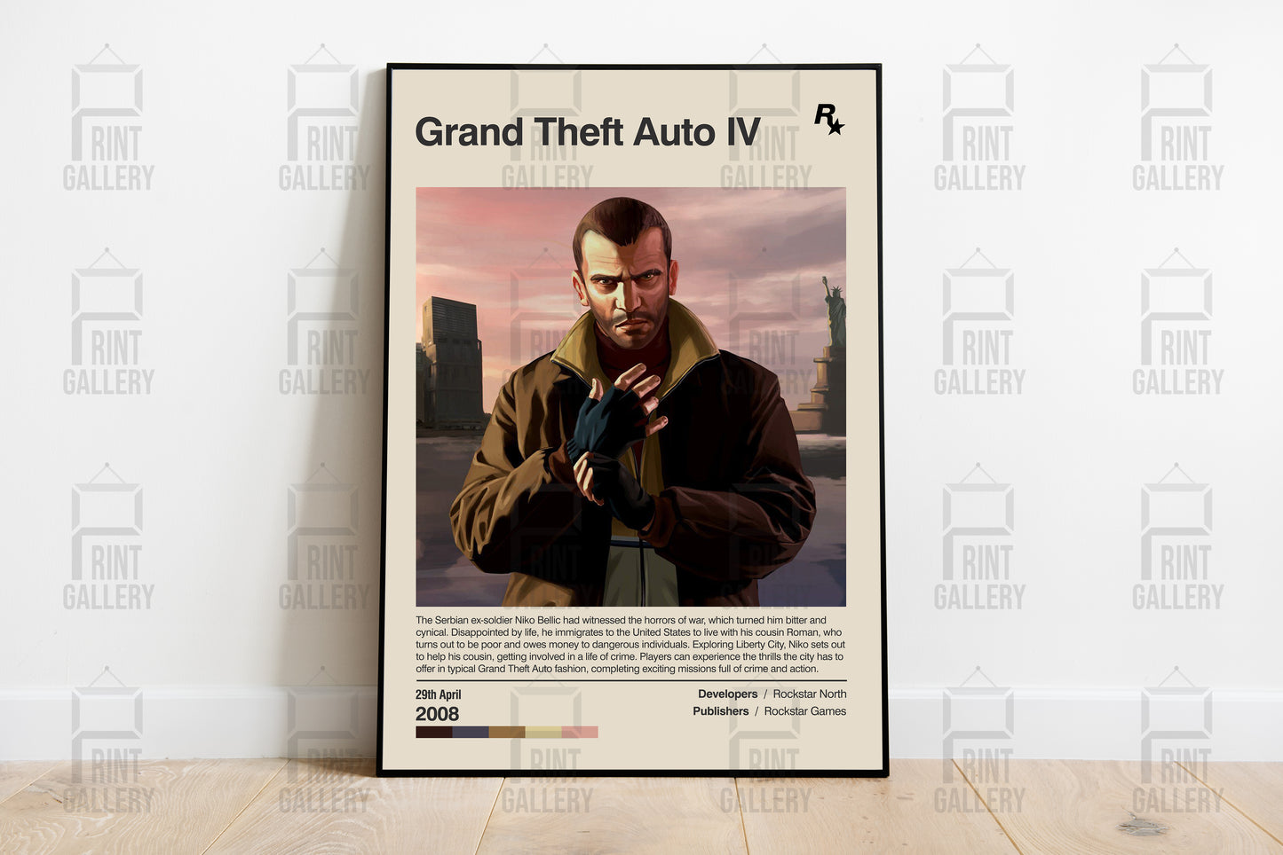 Grand Theft Auto IV Video Game Poster & Digital Download