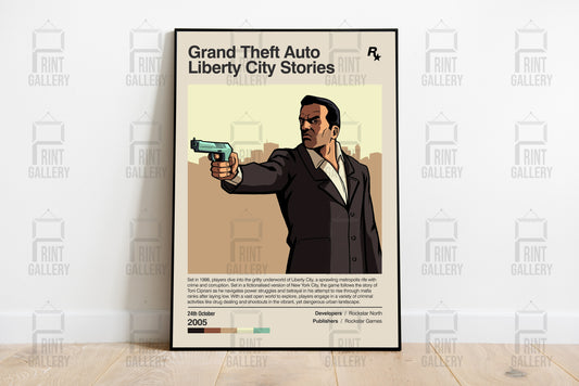 Grand Theft Auto Liberty City Stories Video Game Poster & Digital Download