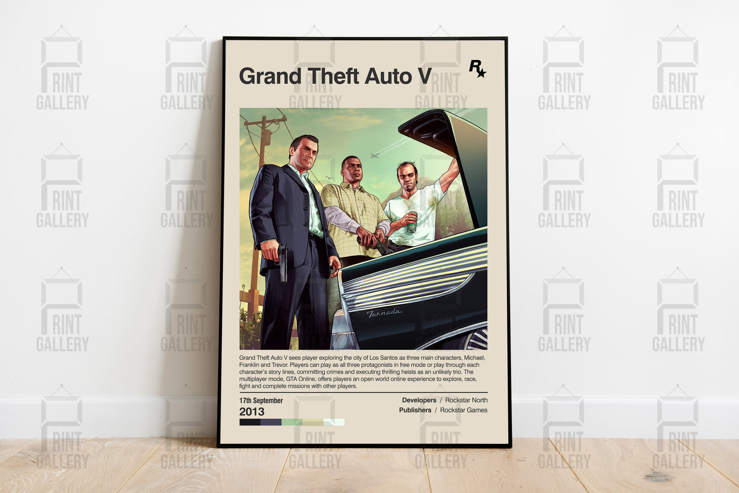 Grand Theft Auto V Video Game Poster & Digital Download