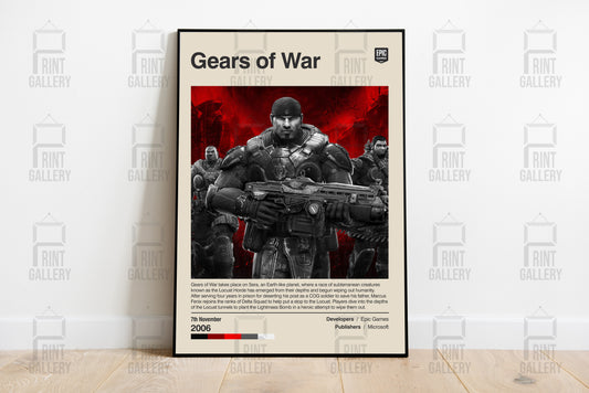 Gears of War Video Game Poster & Digital Download