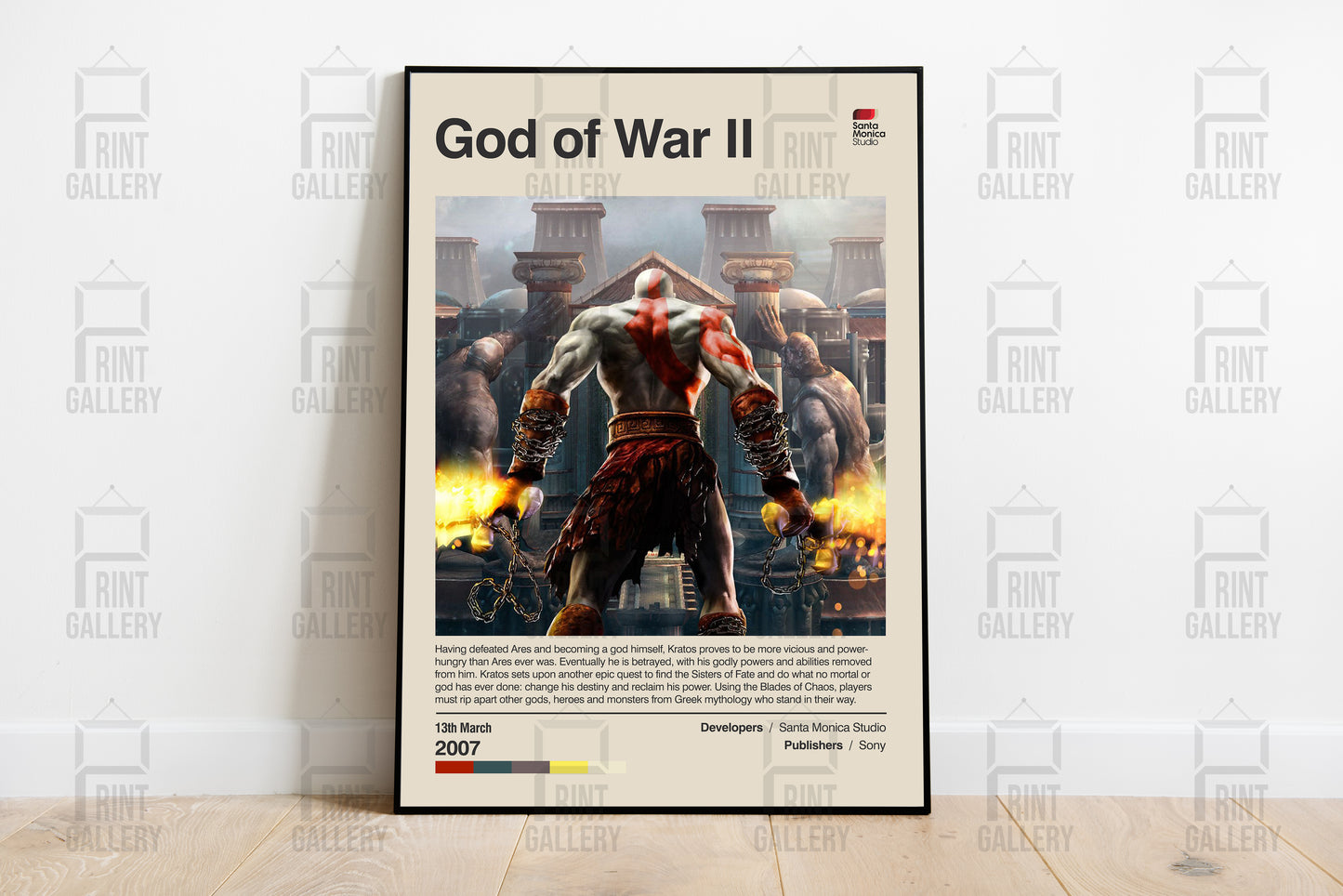 God of War 2 Video Game Poster & Digital Download