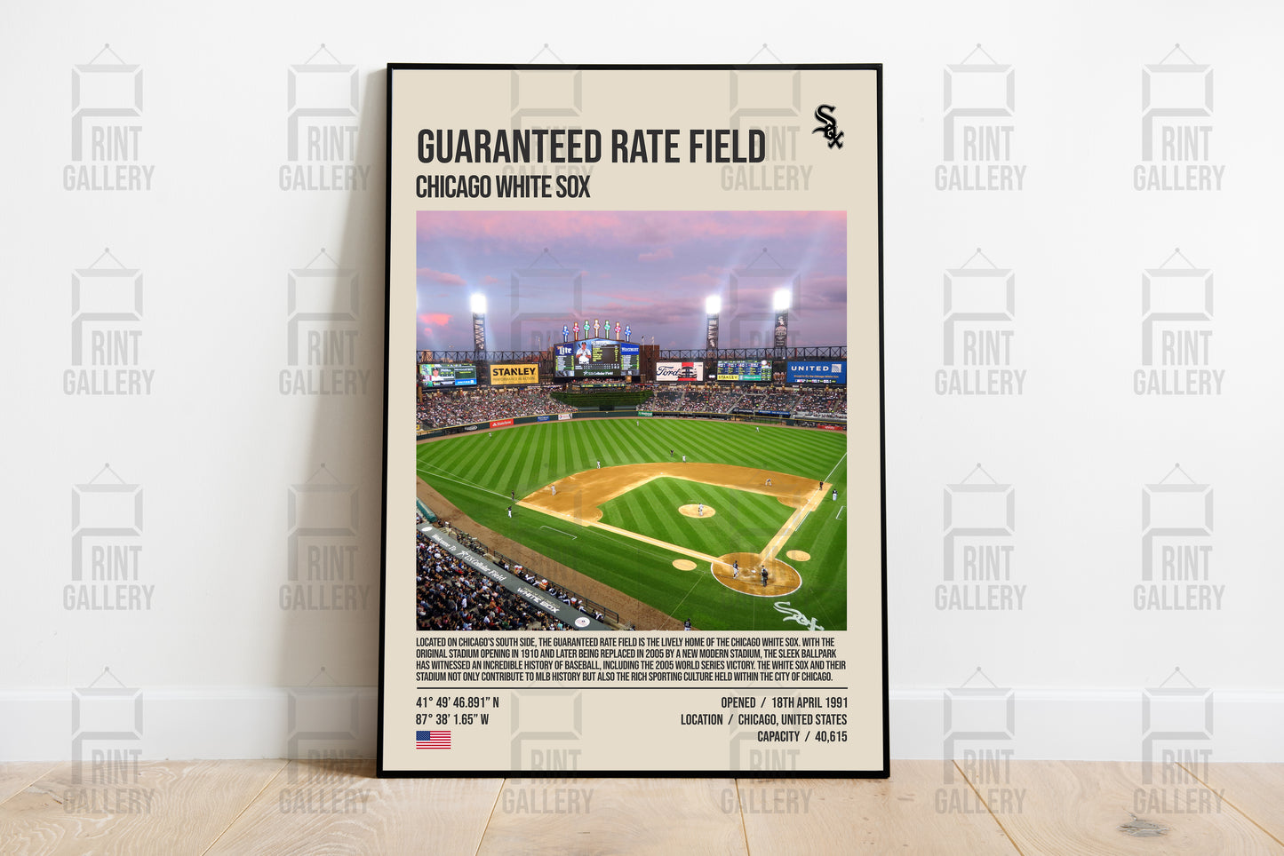 Chicago White Sox Guaranteed Rate Field MLB Stadium Poster & Digital Download