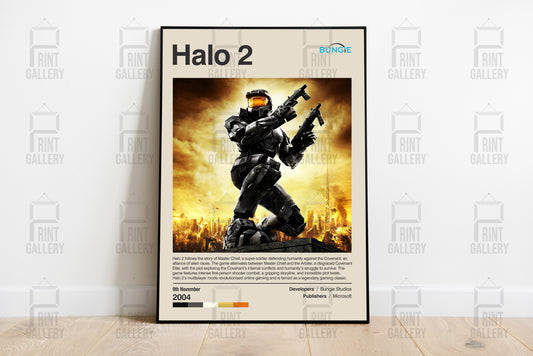 Halo 2 Video Game Poster & Digital Download