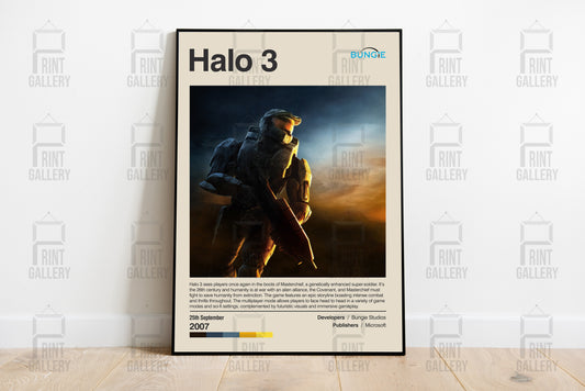 Halo 3 Video Game Poster & Digital Download