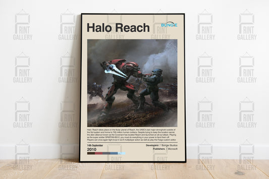 Halo Reach Video Game Poster & Digital Download