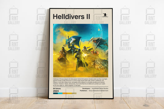 Helldivers II Video Game Poster & Digital Download