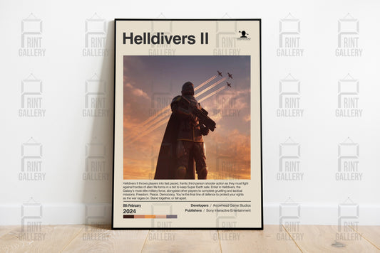 Helldivers II Video Game Poster & Digital Download