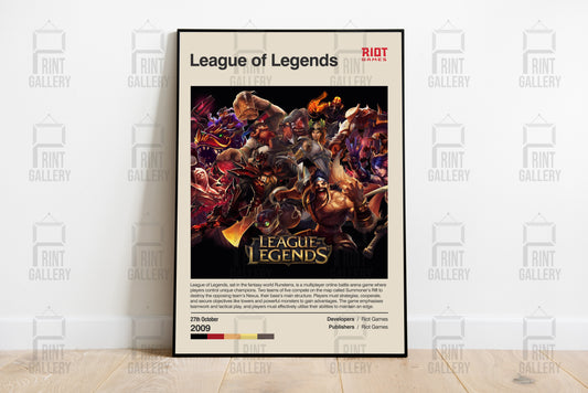 League of Legends Video Game Poster & Digital Download