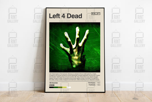 Left 4 Dead Video Game Poster & Digital Download