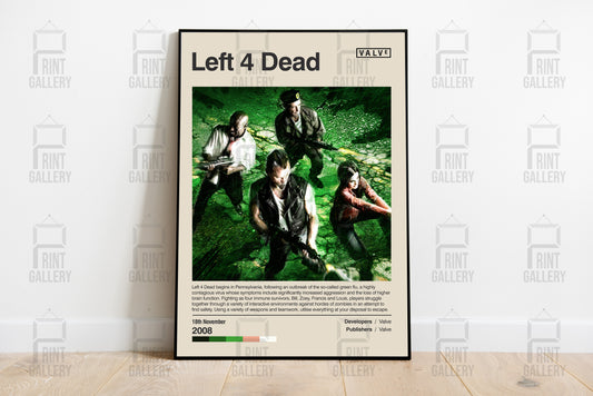 Left 4 Dead Video Game Poster & Digital Download