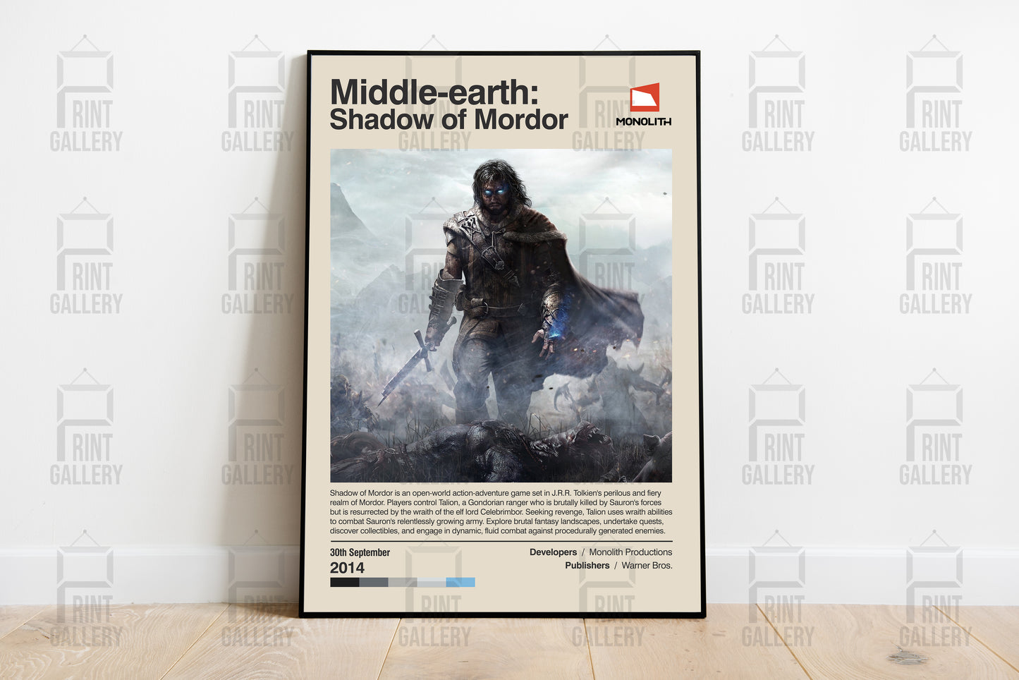 Middle-earth: Shadow of Mordor Video Game Poster & Digital Download