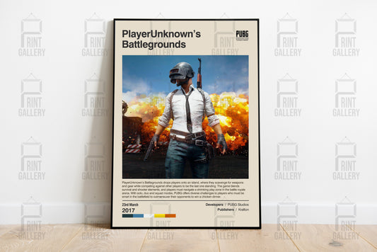 PlayerUnknown's Battlegrounds Video Game Poster & Digital Download