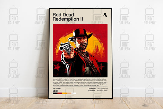 Red Dead Redemption II Arthur Morgan Video Game Poster & Digital Download