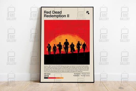 Red Dead Redemption II Video Game Poster & Digital Download