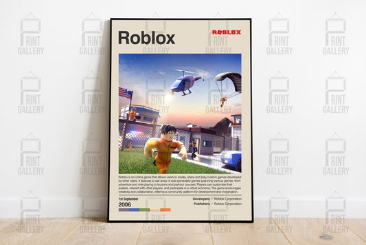 Roblox Video Game Poster & Digital Download