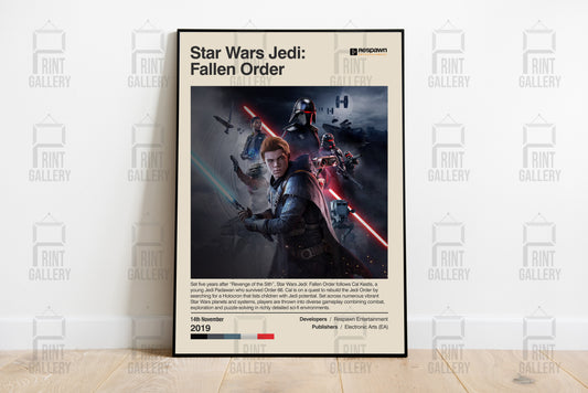 Star Wars Jedi Fallen Order Video Game Poster & Digital Download