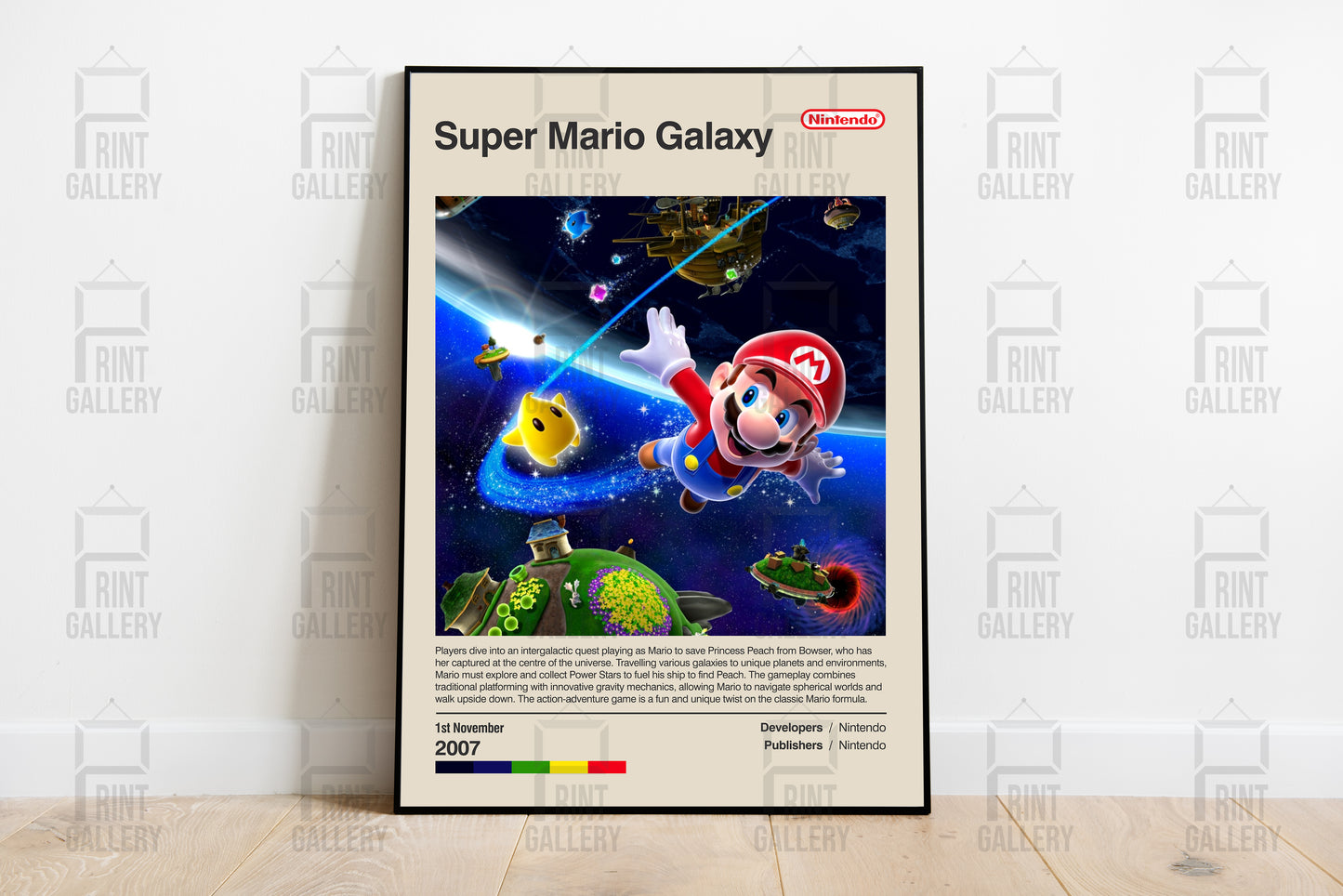 Super Mario Galaxy Video Game Poster & Digital Download