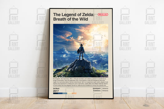 The Legend of Zelda Breath of the Wild Video Game Poster & Digital Download