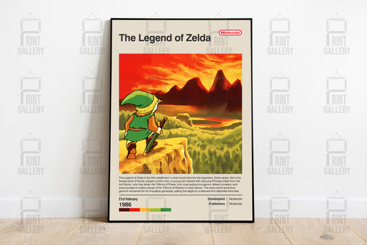 The Legend of Zelda 1986 Video Game Poster & Digital Download