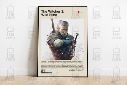 The Witcher 3 Wild Hunt Video Game Poster & Digital Download