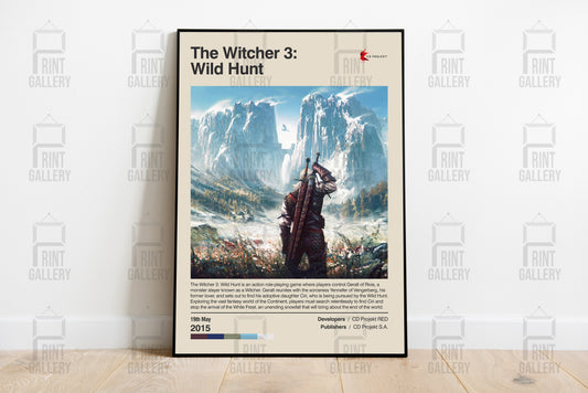 The Witcher 3 Wild Hunt Video Game Poster & Digital Download