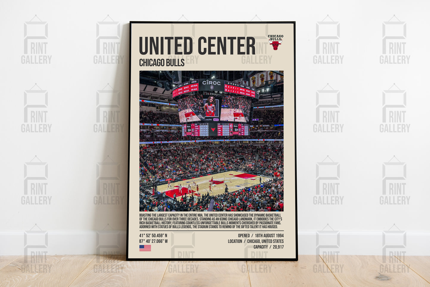 Chicago Bulls United Center NBA Stadium Poster & Digital Download